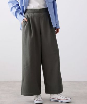 ＜Dessin (Women)＞【セットアップ可／洗える】リネンライクワイドパンツ（２００２５８２３６４）