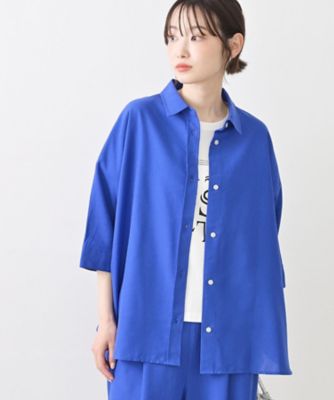 セットアップ可／洗える】リネンブレンドドルマンシャツ