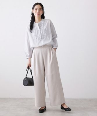 着映え／洗える】フロントフリルブラウス（2002582382