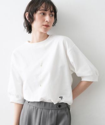 ＜Dessin (Women)＞【３６０度可愛い・洗える】バックヘンリーカットソー５分袖（２００２５８２３８５）