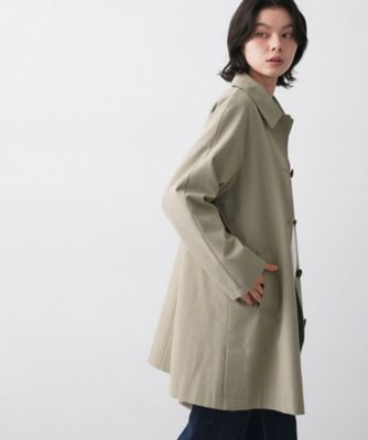 花粉ガード／撥水加工／洗える】ステンカラースプリングコート