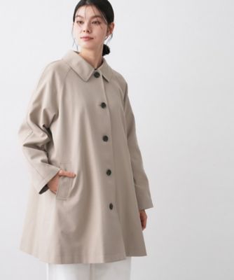 極美品 自由区 洗える MEMORY BICOLOR スプリングコート 花粉対策 花粉ガード／撥水加工／洗える】ステンカラースプリングコート