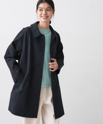 花粉ガード／撥水加工／洗える】ステンカラースプリングコート
