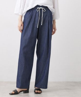 ＜Dessin (Women)＞【洗える】綿麻ドロストライトデニムパンツ（２００２５８２４２０）