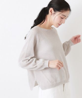 A18748 美品 ヨシエイナバ リネンシルク 透かし編み立体ニットPO黒 11 アルパカAラインニットチュニック NS-176 – ATELIER N'S