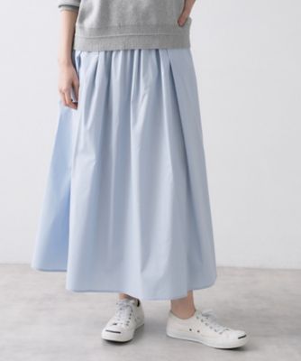 洗える】タックギャザーフレアスカート（2002582449