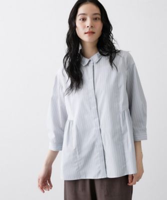 新品未使用✨MOTHER シルクシャツ　グレー　パイピング Ellno Loset（エルノロゼット） シャツ ローズ刺繍パイピングシャツ
