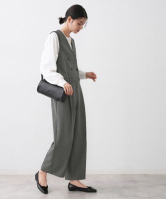 洗える】セットアップ風ジレオールインワン（2002582470