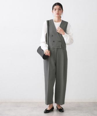 洗える】セットアップ風ジレオールインワン（2002582470