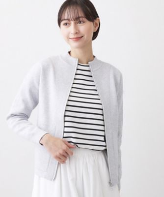 洗える】ニットジップブルゾン（2002582475） | Dessin