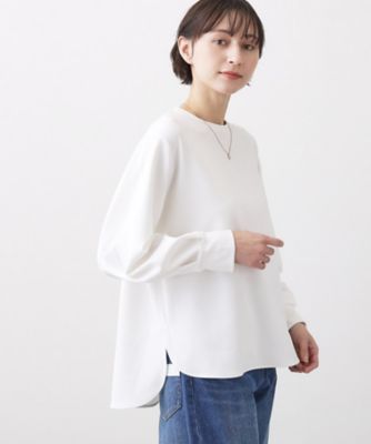 体型カバー／レイヤード／洗える】ジョーゼットプルオーバーブラウス