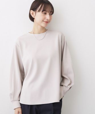 ★1/7までお正月価格！★ENFOLD レイヤードプルオーバー　オフホワイト 体型カバー／レイヤード／洗える】ジョーゼットプルオーバーブラウス