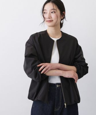 撥水／洗える】ノーカラーブルゾン（2002582483） | Dessin