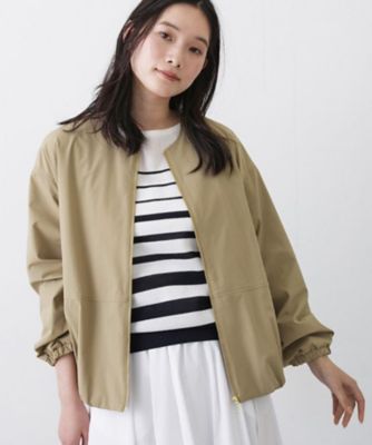 撥水／洗える】ノーカラーブルゾン（2002582483） | Dessin