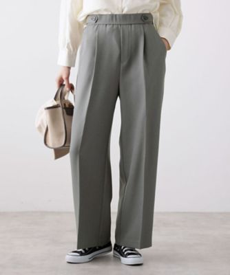 ＜Dessin (Women)＞【洗える】サイドボタンセミワイドパンツ（２００２５８２４８７）