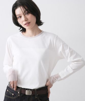 ＜Dessin (Women)＞【洗える】シアーチュールポイントカットソー（２００２５８２４９０）