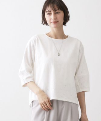 ＜Dessin (Women)＞【洗える】七分袖レースカットソー（２００２５８２５１３）