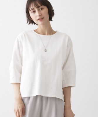 エブール　レース　カットソー ebure/エブール｜「エブール」のレースカットソーをELLE SHOP先行発売
