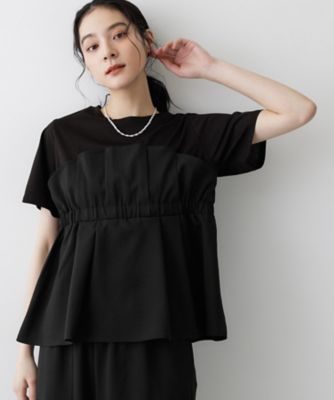 ＜Dessin (Women)＞【セットアップ可／ＵＶカット／洗える】ビスチェドッキングＴシャツ（２００２５８２５１４）