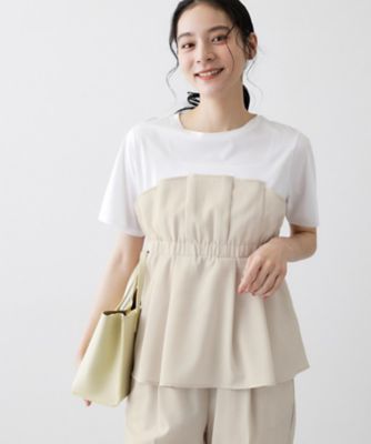 セットアップ可／UVカット／洗える】ビスチェドッキングTシャツ