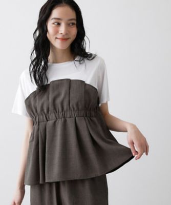 セットアップ可／UVカット／洗える】ビスチェドッキングTシャツ