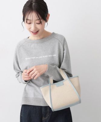 軽量／2WAY】パイピングコットンリネンミニバッグ