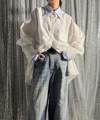 DRESSTERIOR (Women)/ドレステリア ｐｒｏｖｏｋｅ（プロヴォーク）配色ビッグシャツ（２００２５８３１６７）