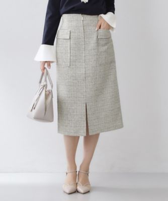 ＜index (Women)＞フロントジップタイトスカート【洗濯機ＯＫ／イージーアイロン】（２００２５８３１７９）