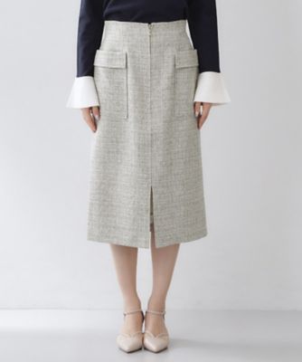 フロントジップタイトスカート【洗濯機OK／イージーアイロン