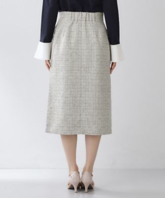 フロントジップタイトスカート【洗濯機OK／イージーアイロン