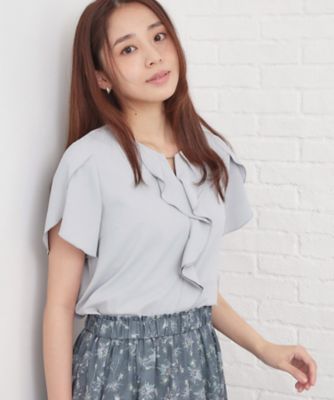 【美品】A.P.C フレアスリーブ プルオーバーブラウス カットソー 34 ニッセン（nissen） Tシャツ カットソー レディース Vネック フレンチ