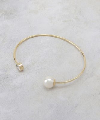 マツコの知らない世界で紹介】フェイクパールビジュー メタルバングル