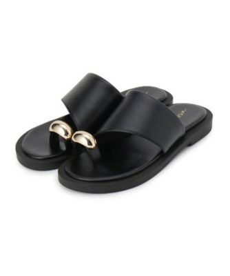 ☆極美品☆CELINE 黒 レザー ウェッジサンダル　34 箱付き　イタリア製 CELINE（セリーヌ） サンダル PITEA STRAPPY ピーテオ ストラッピー