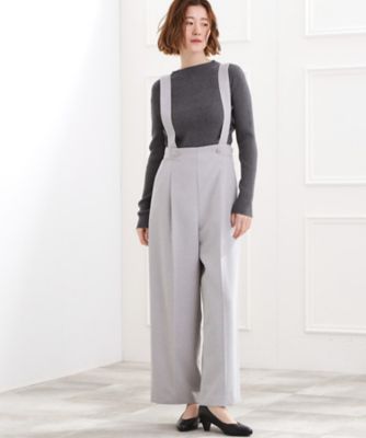 ＜GROVE (Women)＞ショルダーストラップツイードパンツ（２００２５８４２０８）