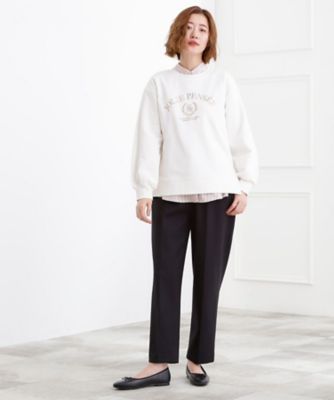 刺繍ロゴ裏毛スウェットプルオーバー（2002584289） | GROVE