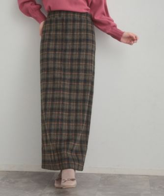 ＜COUTURE BROOCH (Women)＞シャギーチェックＩラインスカート（２００２５８４５５９）