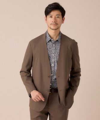 ON／OFF兼用】CARREMANファブリック ノーカラー