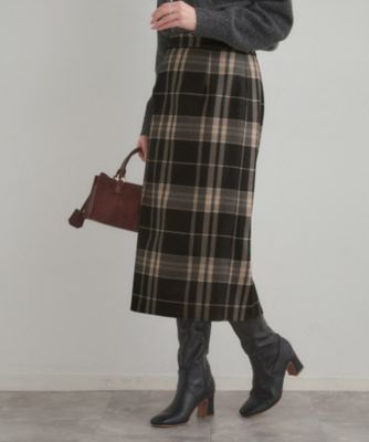 ＜COUTURE BROOCH (Women)＞【洗える／微起毛】Ｉライン　チェックスカート（２００２５８４７９８）