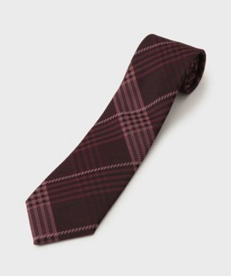 ＜TAKEO KIKUCHI (Men)＞エリシルク　グレンプレイドネクタイ（２００２５８５０４０）