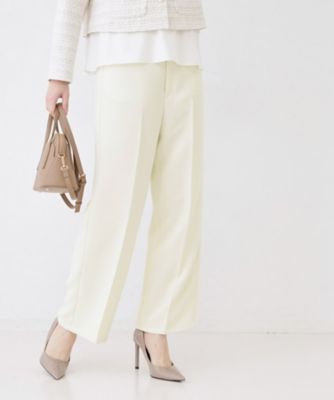 ＜COUP DE CHANCE (Women)＞【洗える】デニム調ストレートワイドパンツ（２００２５８５６１３）