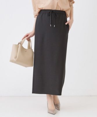 ＜COUP DE CHANCE (Women)＞【手洗い可／日本製】ジャージ素材ナローロングスカート（２００２５８５６３９）