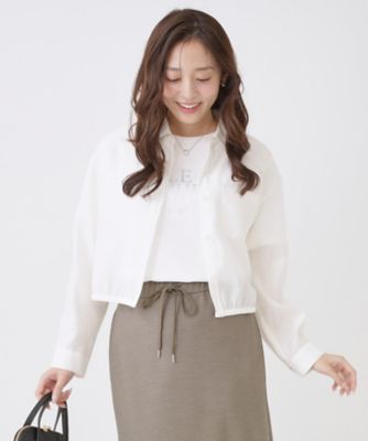 ＜COUP DE CHANCE (Women)＞【手洗い可／ショート丈】クロップドシャツ（２００２５８５６４１）