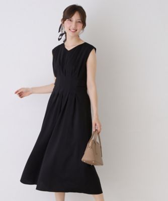 ＜COUP DE CHANCE (Women)＞【手洗い可／日本製】ノースリーブフレアワンピース（２００２５８５６５６）