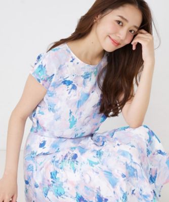 Theory 20ss スタープリントブラウス 手洗い可／日本製／セットアップ可】アート的プリントブラウス