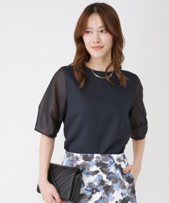 新品 スコットクラブ シアーパフスリーブブラウス シアーパフスリーブブラウス｜OUTLET / アウトレット