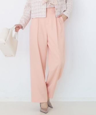 ＜COUP DE CHANCE (Women)＞【手洗い可】タック入りワイドパンツ（２００２５８５７２６）