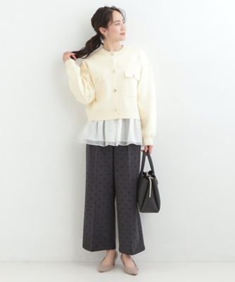 洗濯機可／S－LL】金ボタンがアクセント ニットカーディガン