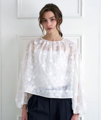 美品♡ルネ　エンブロイダリーブラウス　定価38,500円　日本製　アナイ　ヨリ エンブロイダリーカラーブラウス | Blouse | HER. Online Store
