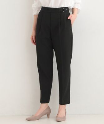 ＜SHOO LA RUE (Women)＞【洗濯機可／Ｓ－ＬＬ】ベルト風デザインがアクセント　きれい見えテーパードパンツ（２００２５８６１０７）