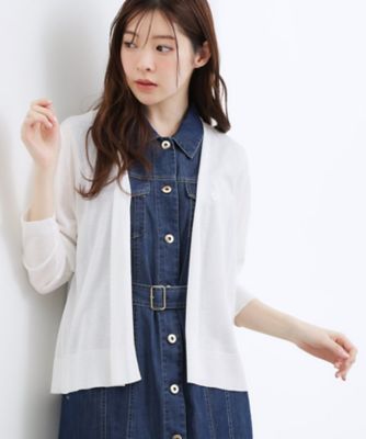 ＜GROVE (Women)＞【接触冷感／ＵＶカットｅｔｃ】ベーシックショートカーディガン（２００２５８６２０６）